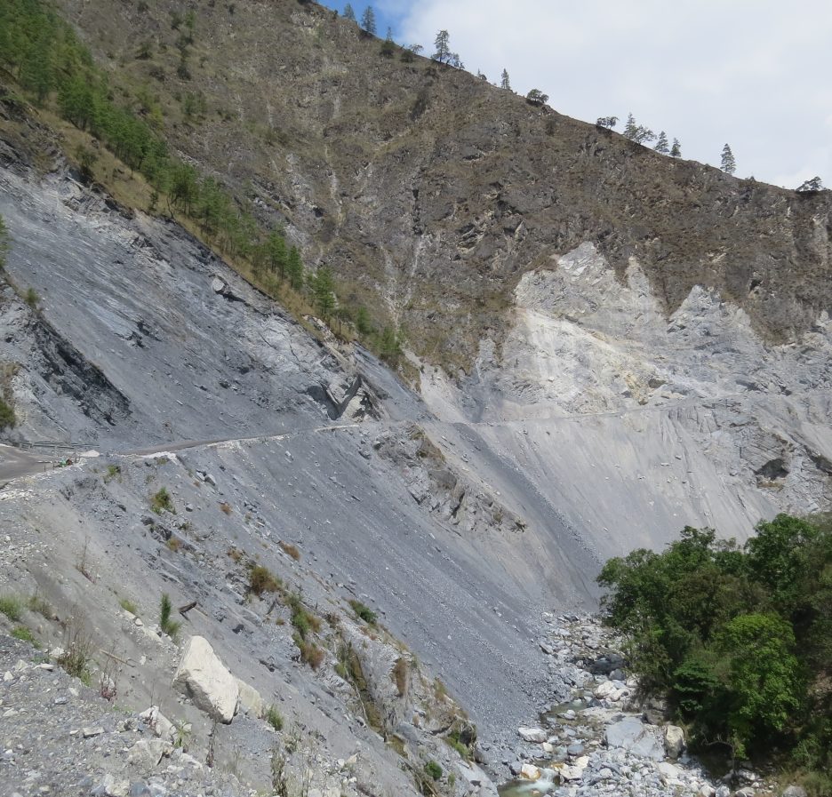 Himalayan landslide-prone terrain
