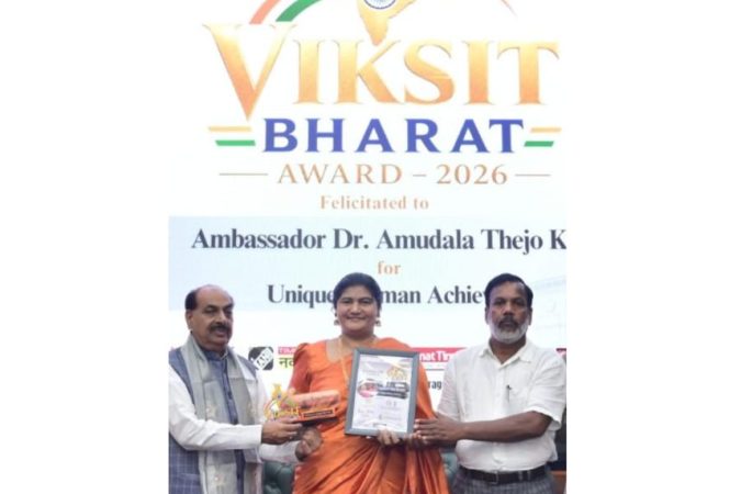 Ambassador Dr. Thejo Kumari Amudala Honoured with Rashtra Ratna Award 2026 and Viksit Bharat Award 2026